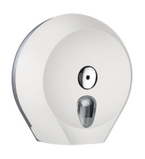 Dispenser linea plus di carta igienica in rotolo Mini Jumbo - 27 x 12,8 x 27,3 cm - plastica - adamello white - Mar Plas Dispenser linea plus di carta igienica in rotolo Mini Jumbo - 27 x 12,8 x 27,3 cm - plastica - adamello white - Mar Plas