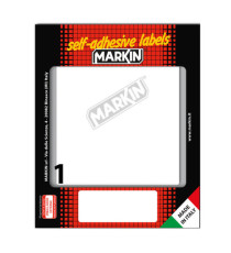 Etichette adesive - in carta - permanenti - 142 x 110 mm - 1 et/fg - 10 fogli - bianco - Markin Etichette adesive - in carta - permanenti - 142 x 110 mm - 1 et/fg - 10 fogli - bianco - Markin