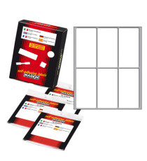 Etichette adesive - in carta - permanenti - 73 x 37 mm - 6 et/fg - 10 fogli - bianco - Markin Etichette adesive - in carta - permanenti - 73 x 37 mm - 6 et/fg - 10 fogli - bianco - Markin