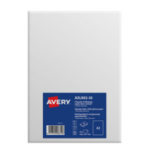 Etichette adesive - in carta - rimovibili - 420 x 297 mm - 1 et/fg - 10 fogli - bianco lucido - Avery Etichette adesive - in carta - rimovibili - 420 x 297 mm - 1 et/fg - 10 fogli - bianco lucido - Avery