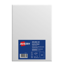 Etichette adesive - in carta - rimovibili - 420 x 297 mm - 1 et/fg - 10 fogli - bianco lucido - Avery Etichette adesive - in carta - rimovibili - 420 x 297 mm - 1 et/fg - 10 fogli - bianco lucido - Avery