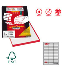 Etichette adesive C/537 - in carta - permanenti - 67 x 10 mm - 84 et/fg - 100 fogli - bianco - Markin