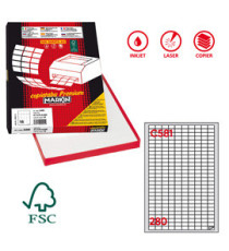 Etichette adesive C/581 - in carta - permanenti - 19 x 10 mm - 280 et/fg - 100 fogli - bianco - Markin Etichette adesive C/581 - in carta - permanenti - 19 x 10 mm - 280 et/fg - 100 fogli - bianco - Markin