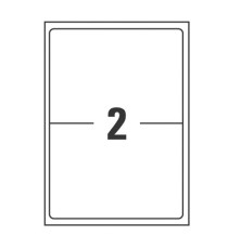 Etichette adesive coprenti BlockOut - in carta - permanenti - 199,6 x 143,5 mm - 2 et/fg - 25 fogli - bianco - Avery Etichette adesive coprenti BlockOut - in carta - permanenti - 199,6 x 143,5 mm - 2 et/fg - 25 fogli - bianco - Avery