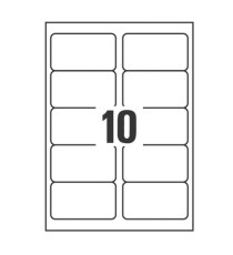 Etichette adesive coprenti BlockOut - in carta - permanenti - 99,1 x 57 mm - 10 et/fg - 25 fogli - bianco - Avery Etichette adesive coprenti BlockOut - in carta - permanenti - 99,1 x 57 mm - 10 et/fg - 25 fogli - bianco - Avery