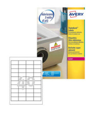 Etichette adesive extra strong L6140 - in poliestere - laser - permanenti - 45,7 x 25,4 mm - 40 et/fg - 20 fogli - bianc Etichette adesive extra strong L6140 - in poliestere - laser - permanenti - 45,7 x 25,4 mm - 40 et/fg - 20 fogli - bianc