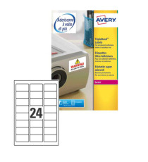 Etichette adesive extra strong L6141 - in poliestere - laser - permanenti - 63,5 x 33,9 mm - 24 et/fg - 20 fogli - bianc Etichette adesive extra strong L6141 - in poliestere - laser - permanenti - 63,5 x 33,9 mm - 24 et/fg - 20 fogli - bianc