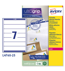 Etichette adesive L4760 - in carta - angoli arrotondati - permanenti - 192 x 38 mm - 7 et/fg - 25 fogli - bianco coprent Etichette adesive L4760 - in carta - angoli arrotondati - permanenti - 192 x 38 mm - 7 et/fg - 25 fogli - bianco coprent