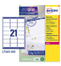 Etichette adesive L7160 - in carta - angoli arrotondati - laser - permanenti - 63,5 x 38,1 mm - 21 et/fg - 100 fogli - Etichette adesive L7160 - in carta - angoli arrotondati - laser - permanenti - 63,5 x 38,1 mm - 21 et/fg - 100 fogli -