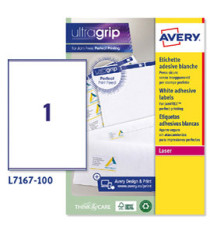 Etichette adesive L7167 - in carta - angoli arrotondati - laser - permanenti - 199,6 x 289,1 mm - 1 et/fg - 100 fogli -