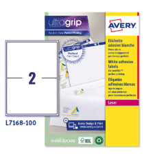 Etichette adesive L7168 - in carta - angoli arrotondati - laser - permanenti - 199,6 x 143,5 mm - 2 et/fg - 100 fogli - Etichette adesive L7168 - in carta - angoli arrotondati - laser - permanenti - 199,6 x 143,5 mm - 2 et/fg - 100 fogli -