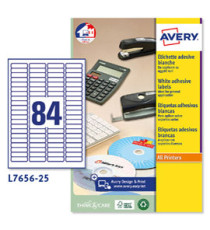 Etichette adesive L7656 - in carta - angoli arrotondati - laser- permanenti - 46 x 11,1 mm - 84 et/fg - 25 fogli - bianc Etichette adesive L7656 - in carta - angoli arrotondati - laser- permanenti - 46 x 11,1 mm - 84 et/fg - 25 fogli - bianc