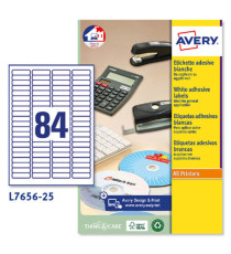 Etichette adesive L7656 - in carta - angoli arrotondati - laser- permanenti - 46 x 11,1 mm - 84 et/fg - 25 fogli - bianc Etichette adesive L7656 - in carta - angoli arrotondati - laser- permanenti - 46 x 11,1 mm - 84 et/fg - 25 fogli - bianc