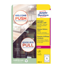 Etichette adesive per finestre - in carta - con pellicola - laser - rimovibili - diametro 200 mm - 1et/fg - 10 fogli - b Etichette adesive per finestre - in carta - con pellicola - laser - rimovibili - diametro 200 mm - 1et/fg - 10 fogli - b