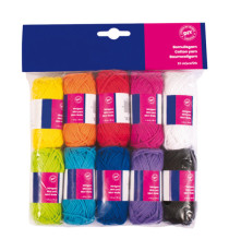 Matassa 100% cotone - lungh. 30 mt - colori assortiti - CWR - set 10 pezzi Matassa 100% cotone - lungh. 30 mt - colori assortiti - CWR - set 10 pezzi