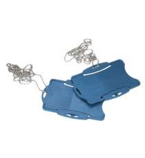 Portabadge detectabile - con catenella - blu