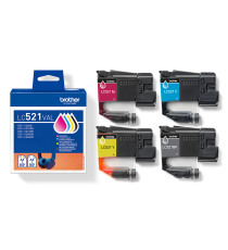 Multipack Brother LC521VAL Bk/c/m/y cartuccia originale per Brother DCP J1260W,DCP J1310DW,DCP J1360DW,DCP J1460DW Multipack Brother LC521VAL Bk/c/m/y cartuccia originale per Brother DCP J1260W,DCP J1310DW,DCP J1360DW,DCP J1460DW