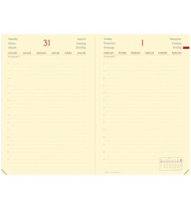 Agenda giornaliera - Daily 21 Prestige 2026 - 13 x 21 cm - copertina Silk - bordeaux - Quo Vadis