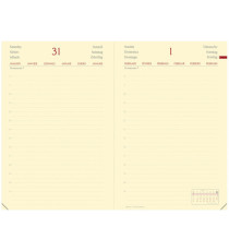 Agenda giornaliera - Daily 21 Prestige 2026 - 13 x 21 cm - copertina Silk - bordeaux - Quo Vadis