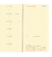 Agenda settimanale Italnote S 2026 - c/spirale - copertina Impala - 8,8 x 17 cm - nero - Quo Vadis