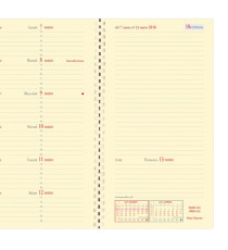 Agenda settimanale Italnote S 2026 - c/spirale - copertina Impala - 8,8 x 17 cm - nero - Quo Vadis