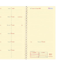 Agenda settimanale Planital 2026 - c/spirale - copertina Soho - 8,8 x 17 cm - nero - Quo Vadis