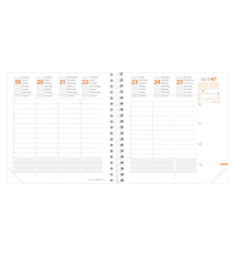 Agenda settimanale Time&Life 2026 - 16 x 16 cm - blu metal - Quo Vadis