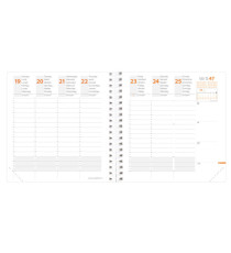 Agenda settimanale Time&Life 2026 - 16 x 16 cm - blu metal - Quo Vadis