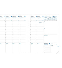 Agenda settimanale Trinote 2026 - copertina Impala - 18 x 24 cm - nero - Quo Vadis