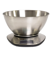 Bilancia da cucina Graal - con ciotola - peso massimo 5 kg - acciaio - Melchioni family