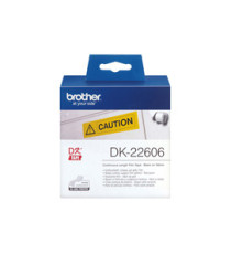 Brother - Nastro adesivo - in pellicola - Nero/Giallo -  62mm x 15,24mt - DK-22606 Brother - Nastro adesivo - in pellicola - Nero/Giallo -  62mm x 15,24mt - DK-22606