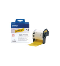 Brother - Nastro adesivo - in pellicola - Nero/Giallo -  62mm x 15,24mt - DK-22606