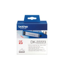 Brother - Rotolo etichetta continua - carta adesiva - Nero/Bianco -  50mm x 30,48mt - DK-22223
