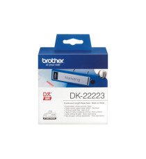 Brother - Rotolo etichetta continua - carta adesiva - Nero/Bianco -  50mm x 30,48mt - DK-22223