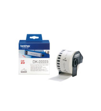 Brother - Rotolo etichetta continua - carta adesiva - Nero/Bianco -  50mm x 30,48mt - DK-22223