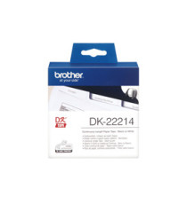 Brother - Rotolo etichetta continua - carta adesiva - Nero/Bianco - 12mm x 30,48mt - DK-22214