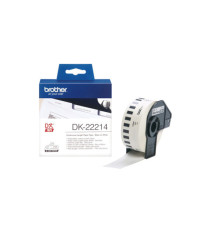 Brother - Rotolo etichetta continua - carta adesiva - Nero/Bianco - 12mm x 30,48mt - DK-22214
