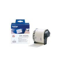 Brother - Rotolo etichetta continua - carta adesiva - Nero/Bianco - 62mm x 30,48mt - DK-44205