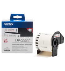 Brother - Rotolo etichetta continua - carta adesiva - Rosso/Bianco - 62mm x 15,26mt - DK-22251