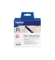 Brother - Rotolo nastro - in carta non adesiva - Nero/Bianco - 54mm x 30,48mt - DK-N55224