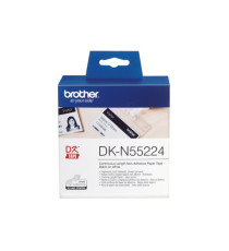 Brother - Rotolo nastro - in carta non adesiva - Nero/Bianco - 54mm x 30,48mt - DK-N55224 Brother - Rotolo nastro - in carta non adesiva - Nero/Bianco - 54mm x 30,48mt - DK-N55224