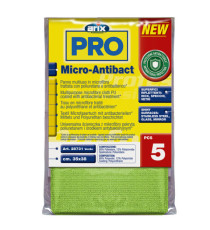Panno multiuso Micro-Antibact - 35 x 38 cm - verde - Arix - conf. 5 pezzi Panno multiuso Micro-Antibact - 35 x 38 cm - verde - Arix - conf. 5 pezzi