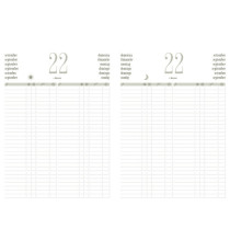 Libro prenotazioni ristorante 2026 - con copertina similpelle imbottita - 21 x 30 cm - blu