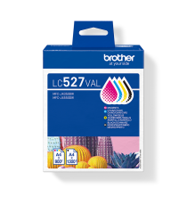 Multipack Brother LC527VAL Bk-c-m-y cartuccia originale per Brother MFC-J4350dw,MFC-J4550dw BK 1.300 pagine C-M-Y 900 pagine