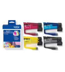 Multipack Brother LC527VAL Bk-c-m-y cartuccia originale per Brother MFC-J4350dw,MFC-J4550dw BK 1.300 pagine C-M-Y 900 pagine