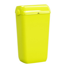 Cestino gettacarte Skin - con coperchio - 54,5 x 22,5 x 33,5 cm - 23 L - giallo fluo - Mar Plast Cestino gettacarte Skin - con coperchio - 54,5 x 22,5 x 33,5 cm - 23 L - giallo fluo - Mar Plast