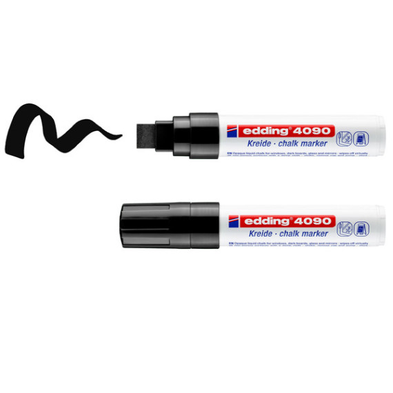 Marcatore a gesso liquido 4090 - punta scalpello - da 4 a 15mm - colori assortiti - Edding - astuccio 5 pezzi