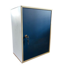 Cassetta portacellulare - 30 posti - 30 x 23 x 40cm - grigio/blu - Metalplus