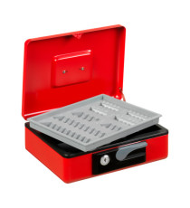 Cassetta portavalori Deluxe - 23x18,5x8 cm - rosso - Iternet