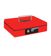 Cassetta portavalori Deluxe - 23x18,5x8 cm - rosso - Iternet